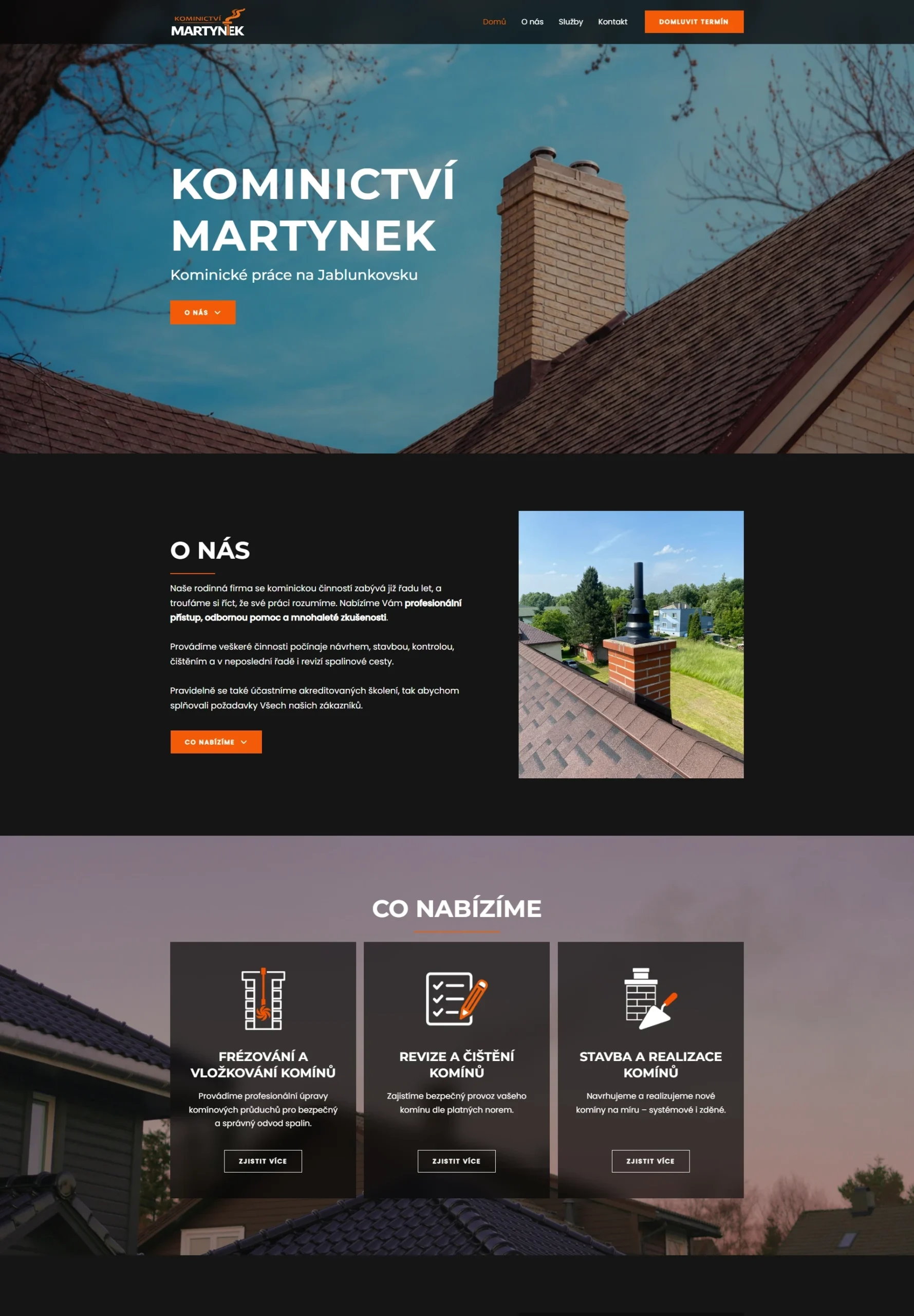Náhled webu kominictvi-martynek.cz